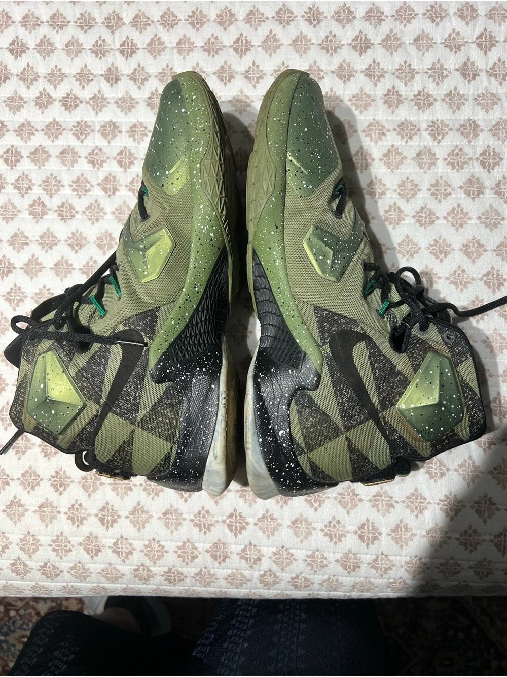 Nike LeBron All Star 13 Basketball Shoes - Olive Green Speckled